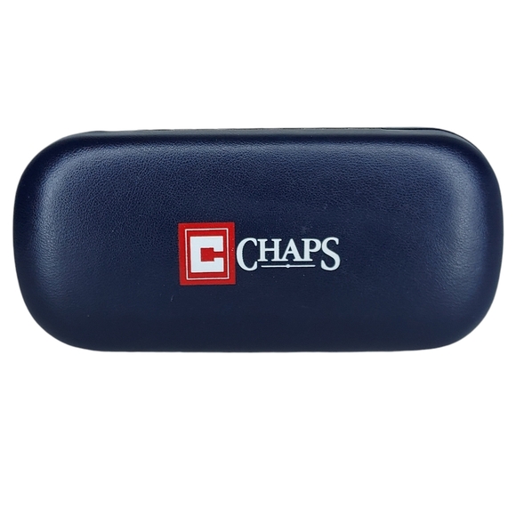 Chaps Ralph Lauren Navy Logo Hard Glasses Sunglass Hinged Case Unisex - Picture 1 of 8